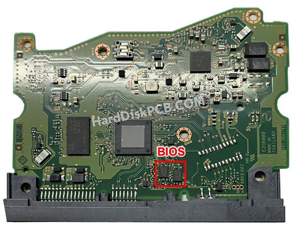 BIOSチップを交換する手順004-0B41785ウエスタンデジタル(WD)製HDDの基板PCB