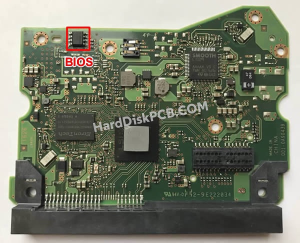 BIOSチップを交換する手順006-0A90439ウエスタンデジタル(WD)製HDDの基板PCB