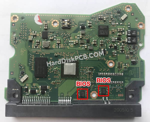 BIOSチップを交換する手順006-0B40385ウエスタンデジタル(WD)製HDDの基板PCB