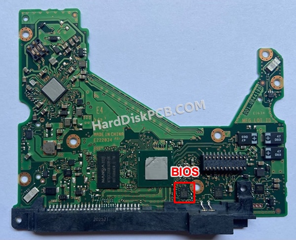 BIOSチップを交換する手順006-0B44198ウエスタンデジタル(WD)製HDDの基板PCB