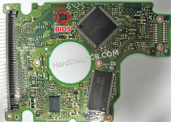 BIOSチップを交換する手順0A26798日立(HITACHI)製HDDの基板PCB