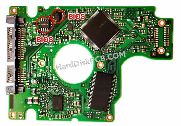 BIOSチップを交換する手順0A26800日立(HITACHI)製HDDの基板PCB