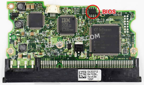 BIOSチップを交換する手順0A30212日立(HITACHI)製HDDの基板PCB