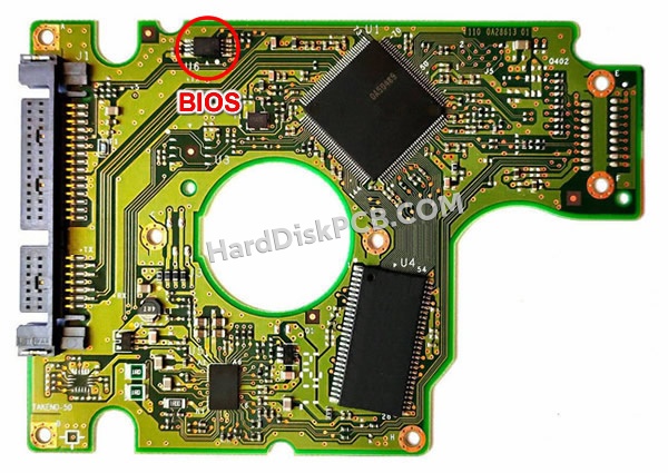 BIOSチップを交換する手順0A52026日立(HITACHI)製HDDの基板PCB