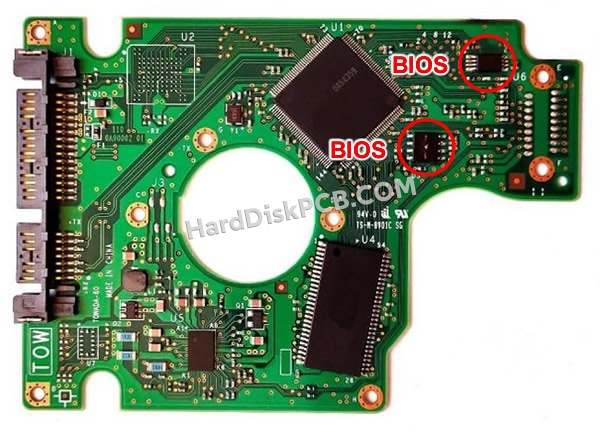 BIOSチップを交換する手順0A54346日立(HITACHI)製HDDの基板PCB