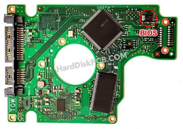 BIOSチップを交換する手順0A57128日立(HITACHI)製HDDの基板PCB