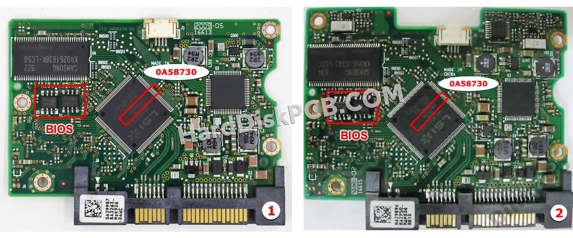 BIOSチップを交換する手順0A58730日立(HITACHI)製HDDの基板PCB