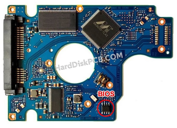 BIOSチップを交換する手順0J24297日立(HITACHI)製HDDの基板PCB