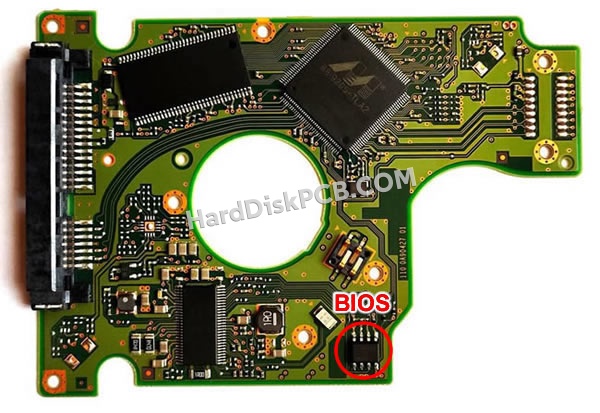 BIOSチップを交換する手順0J43767日立(HITACHI)製HDDの基板PCB