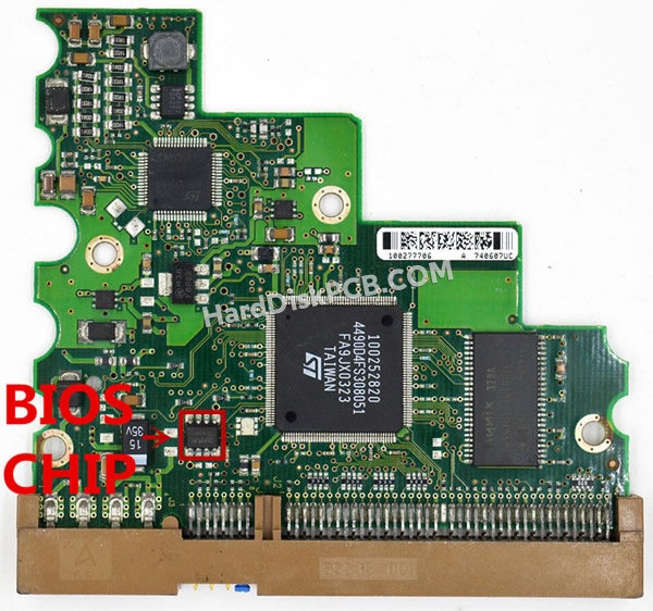 BIOSチップを交換する手順100252820シーゲイト(SEAGATE)製HDDの基板PCB