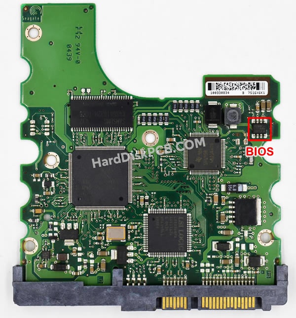 BIOSチップを交換する手順100306336シーゲイト(SEAGATE)製HDDの基板PCB