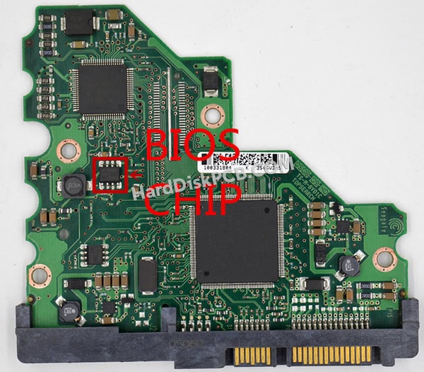 BIOSチップを交換する手順100328755シーゲイト(SEAGATE)製HDDの基板PCB