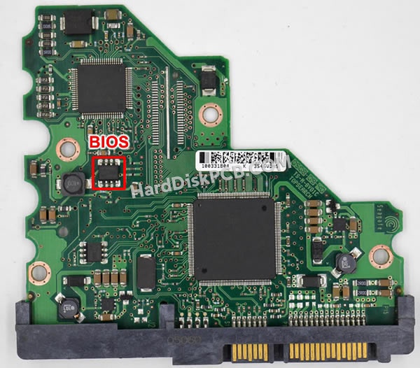 BIOSチップを交換する手順100331803シーゲイト(SEAGATE)製HDDの基板PCB