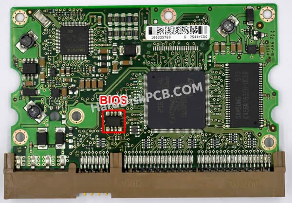 BIOSチップを交換する手順100354297シーゲイト(SEAGATE)製HDDの基板PCB
