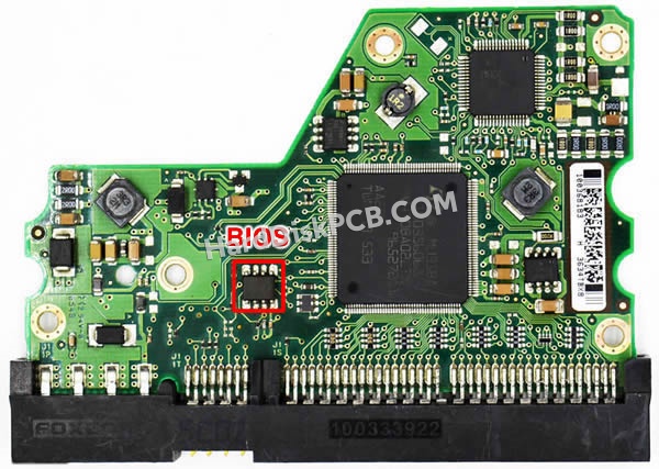 BIOSチップを交換する手順100368182シーゲイト(SEAGATE)製HDDの基板PCB