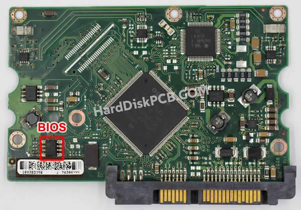 BIOSチップを交換する手順100383395シーゲイト(SEAGATE)製HDDの基板PCB