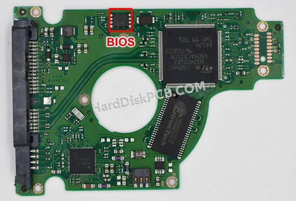 BIOSチップを交換する手順100398689シーゲイト(SEAGATE)製HDDの基板PCB