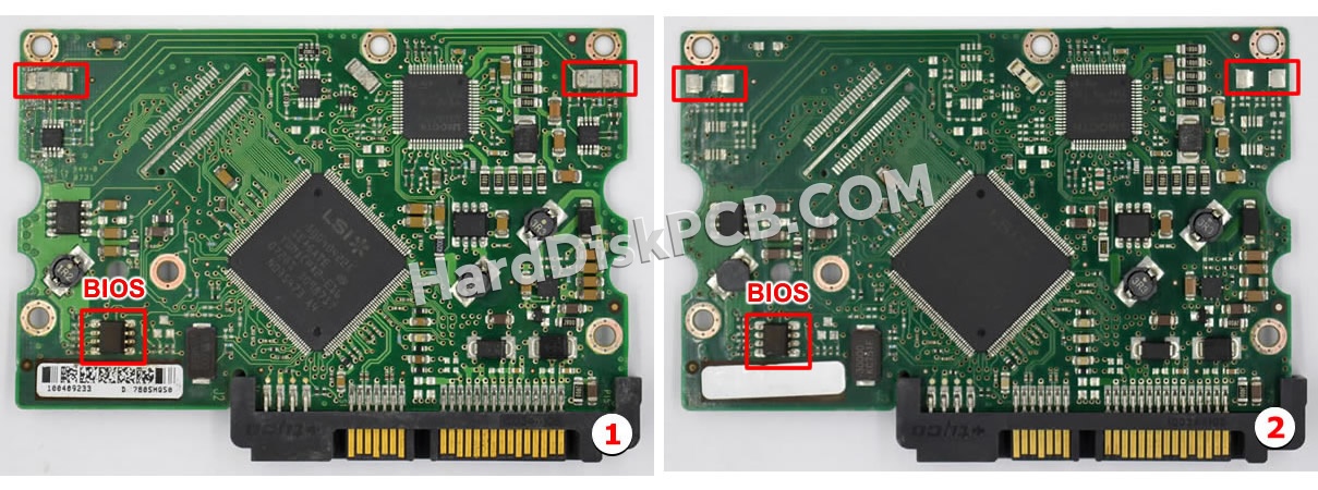 BIOSチップを交換する手順100406533シーゲイト(SEAGATE)製HDDの基板PCB