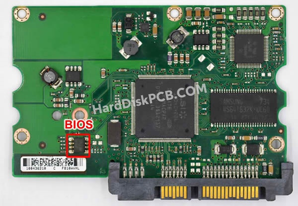 BIOSチップを交換する手順100406937シーゲイト(SEAGATE)製HDDの基板PCB