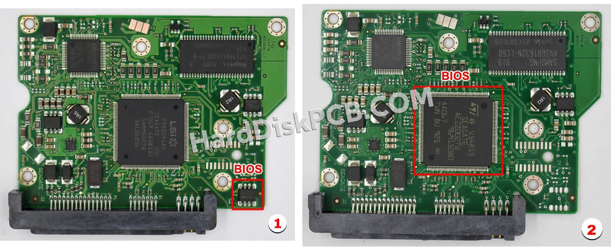 BIOSチップを交換する手順100468303シーゲイト(SEAGATE)製HDDの基板PCB