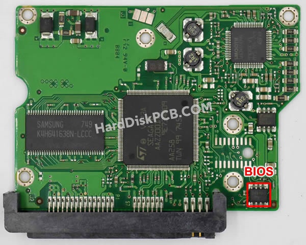 BIOSチップを交換する手順100496208シーゲイト(SEAGATE)製HDDの基板PCB