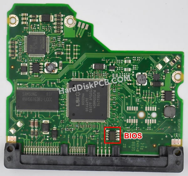 BIOSチップを交換する手順100512588シーゲイト(SEAGATE)製HDDの基板PCB