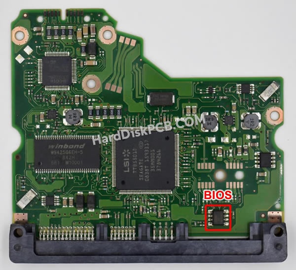 BIOSチップを交換する手順100513586シーゲイト(SEAGATE)製HDDの基板PCB