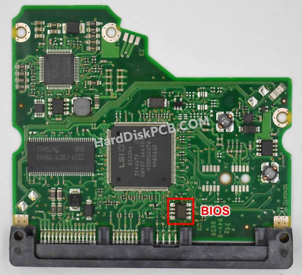 BIOSチップを交換する手順100530756シーゲイト(SEAGATE)製HDDの基板PCB