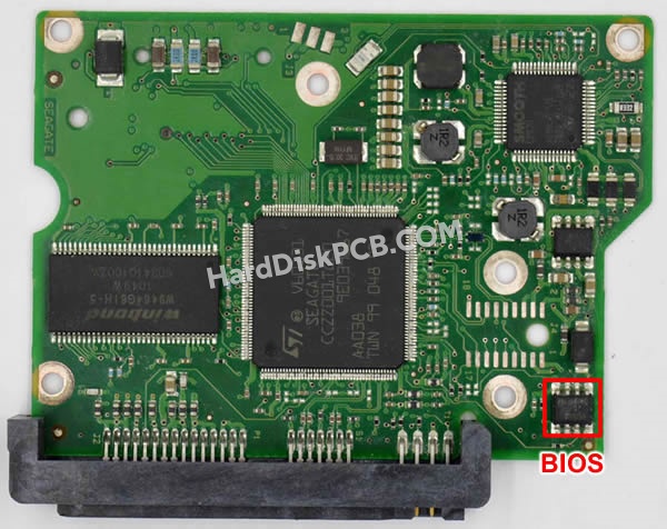 BIOSチップを交換する手順100532367シーゲイト(SEAGATE)製HDDの基板PCB