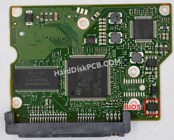 BIOSチップを交換する手順100535704シーゲイト(SEAGATE)製HDDの基板PCB