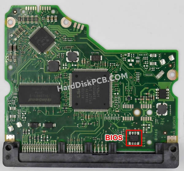 BIOSチップを交換する手順100536501シーゲイト(SEAGATE)製HDDの基板PCB