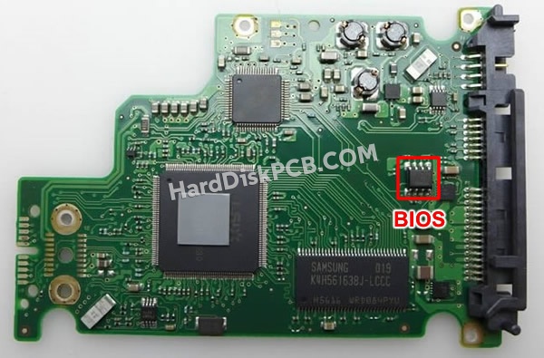 BIOSチップを交換する手順100560486シーゲイト(SEAGATE)製HDDの基板PCB