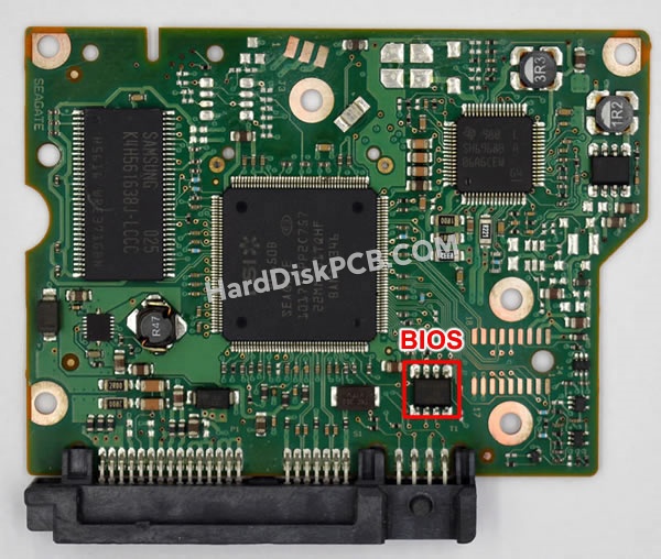 BIOSチップを交換する手順100603204シーゲイト(SEAGATE)製HDDの基板PCB