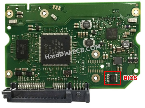 BIOSチップを交換する手順100608206シーゲイト(SEAGATE)製HDDの基板PCB