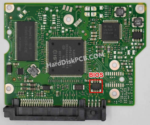 BIOSチップを交換する手順100617465シーゲイト(SEAGATE)製HDDの基板PCB