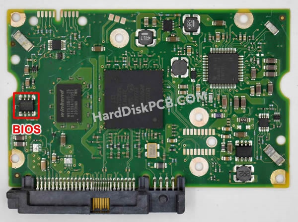 BIOSチップを交換する手順100638869シーゲイト(SEAGATE)製HDDの基板PCB