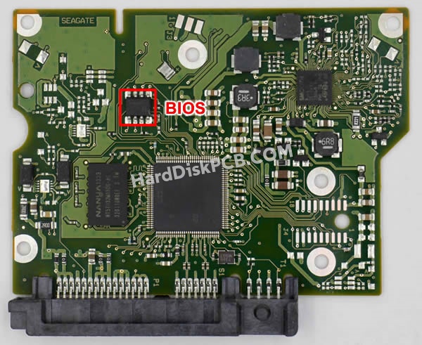 BIOSチップを交換する手順100717520シーゲイト(SEAGATE)製HDDの基板PCB