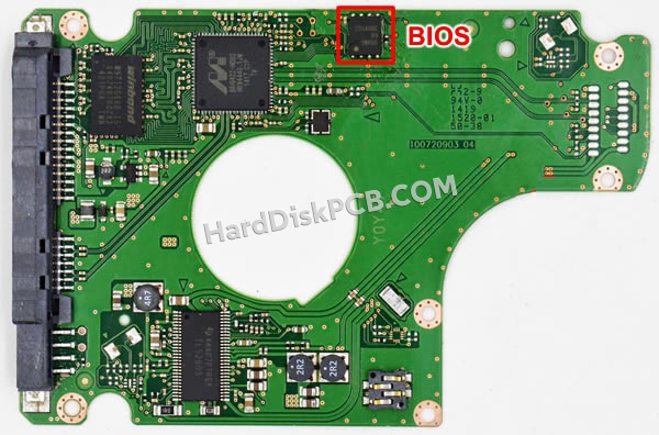 BIOSチップを交換する手順100720903シーゲイト(SEAGATE)製HDDの基板PCB