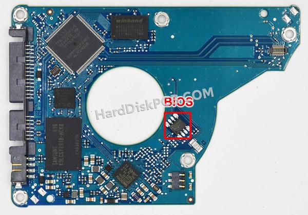 BIOSチップを交換する手順100741095シーゲイト(SEAGATE)製HDDの基板PCB