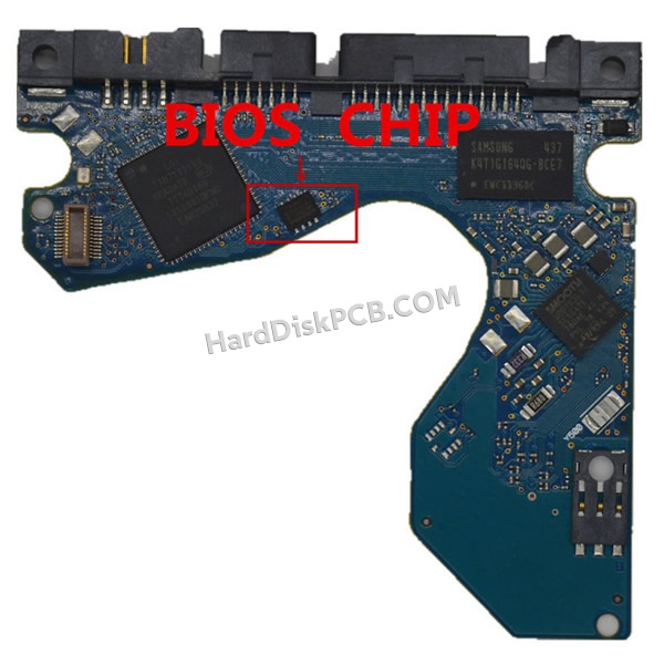 BIOSチップを交換する手順100760000シーゲイト(SEAGATE)製HDDの基板PCB