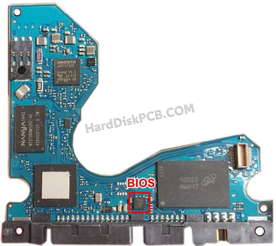 BIOSチップを交換する手順100765655シーゲイト(SEAGATE)製HDDの基板PCB
