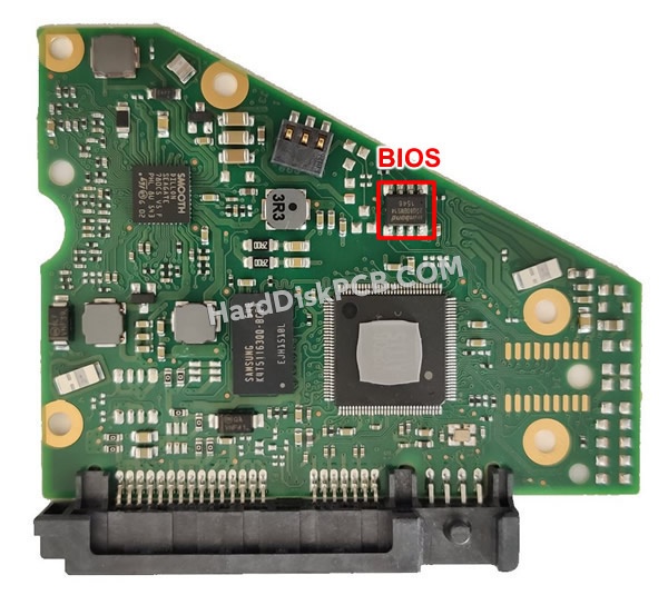 BIOSチップを交換する手順100782215シーゲイト(SEAGATE)製HDDの基板PCB
