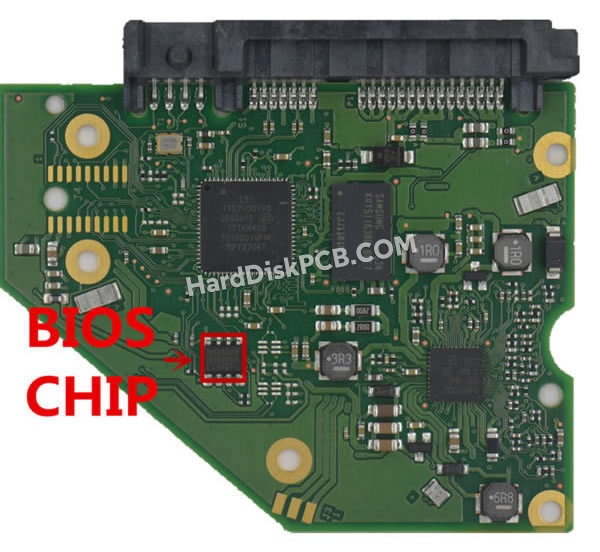 BIOSチップを交換する手順100788341シーゲイト(SEAGATE)製HDDの基板PCB