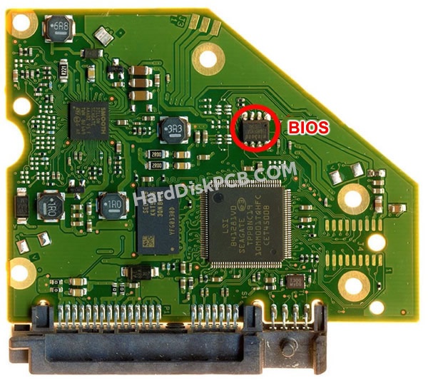 BIOSチップを交換する手順100808001シーゲイト(SEAGATE)製HDDの基板PCB