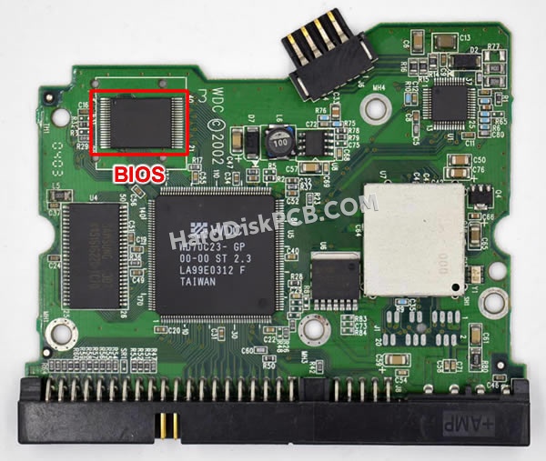 BIOSチップを交換する手順2060-001177-000ウエスタンデジタル(WD)製HDDの基板PCB
