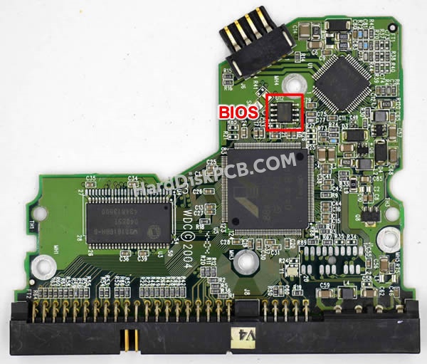 BIOSチップを交換する手順2060-001292-000ウエスタンデジタル(WD)製HDDの基板PCB