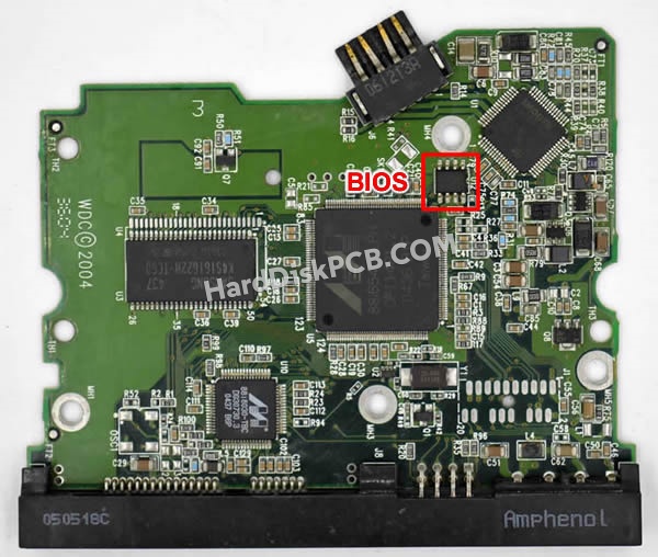 BIOSチップを交換する手順2060-001293-000ウエスタンデジタル(WD)製HDDの基板PCB