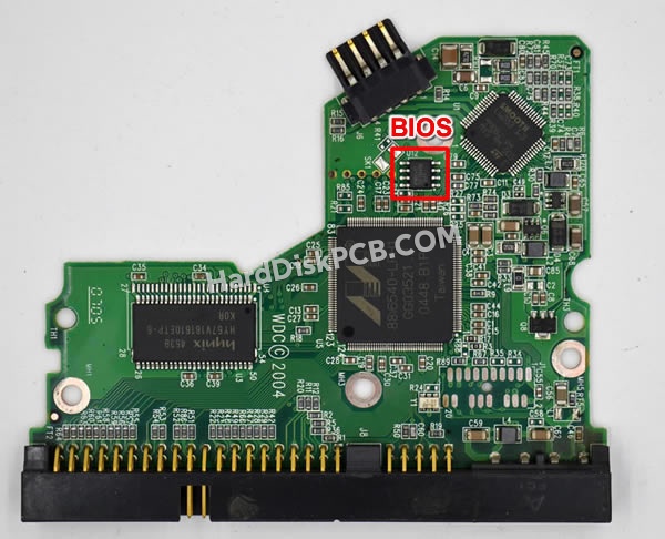 BIOSチップを交換する手順2060-701292-000ウエスタンデジタル(WD)製HDDの基板PCB