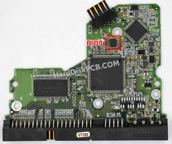 BIOSチップを交換する手順2060-701292-001ウエスタンデジタル(WD)製HDDの基板PCB