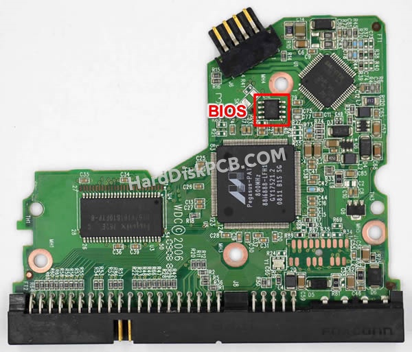 BIOSチップを交換する手順2060-701292-002ウエスタンデジタル(WD)製HDDの基板PCB